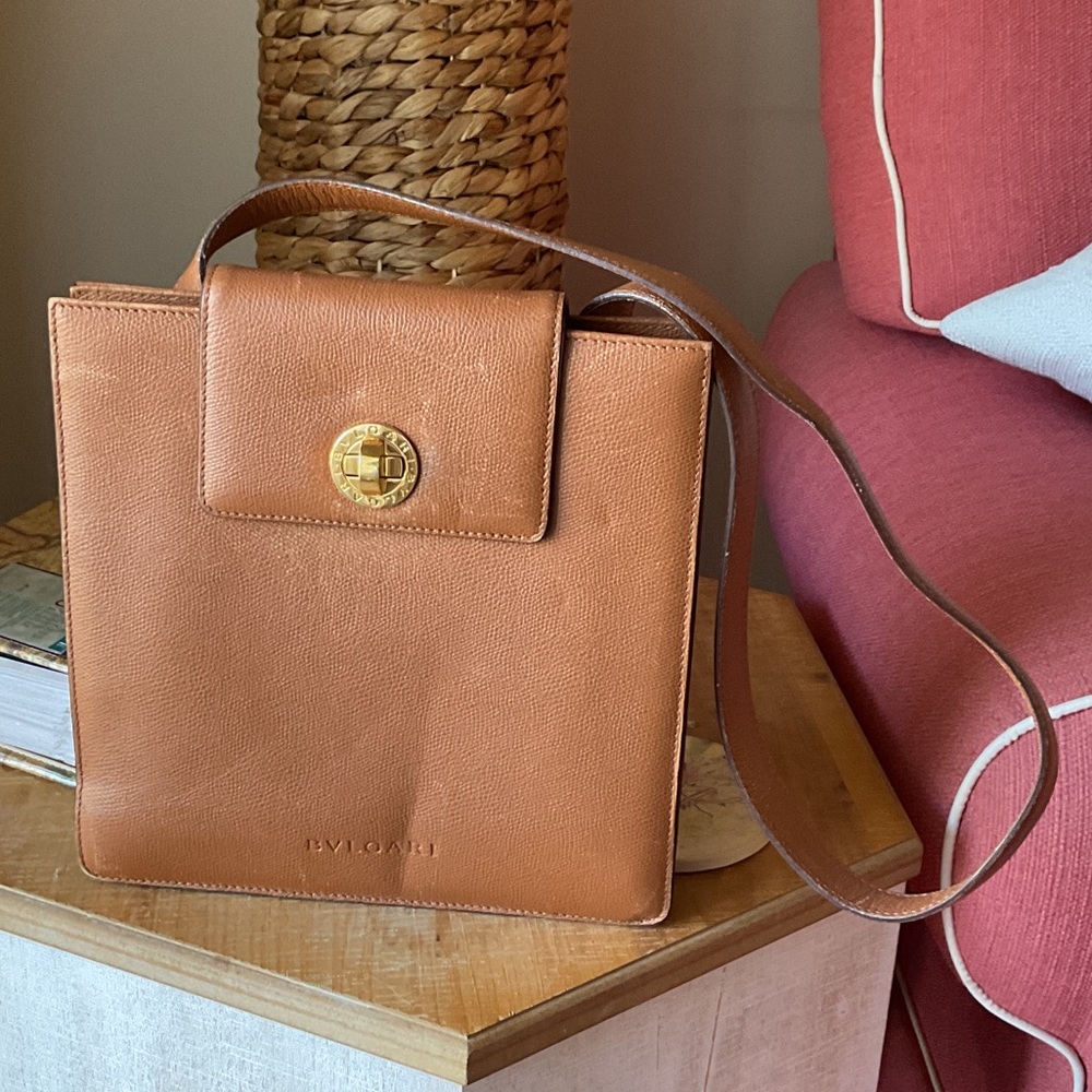 Bvlgari Vintage Leather Shoulder Bag